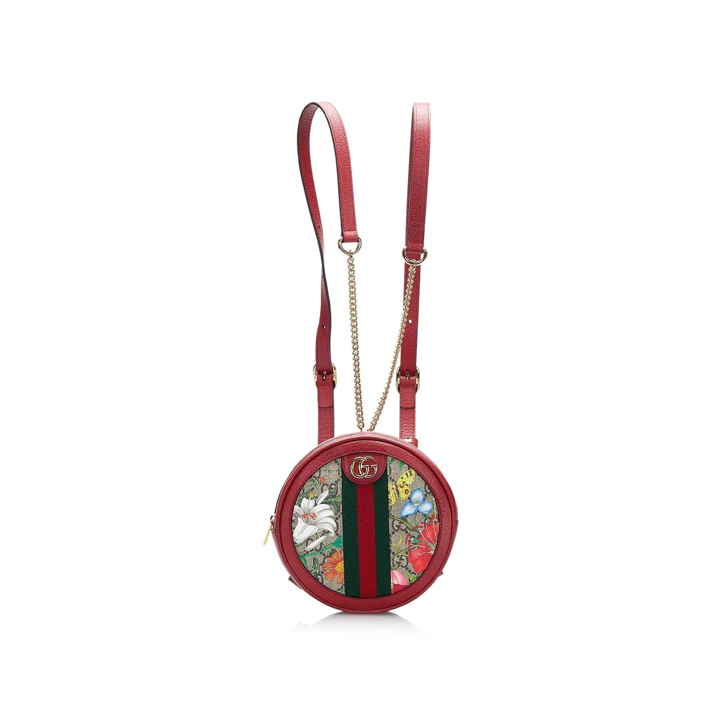 Gucci GG Supreme Flora Ophidia Round Backpack (SA7zlW)