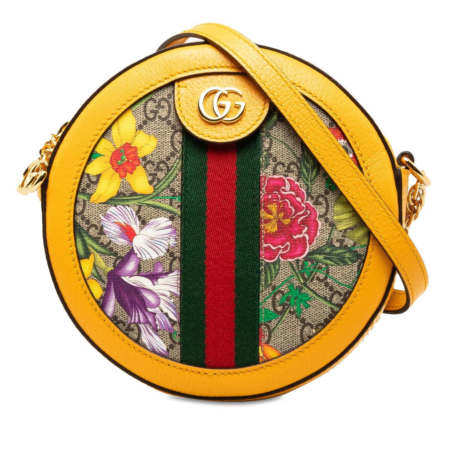 Gucci GG Supreme Flora Ophidia Round Crossbody (tzO2PJ)