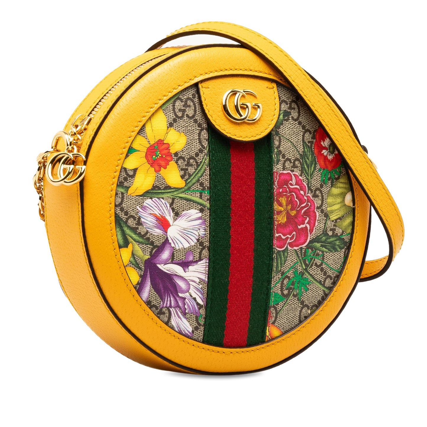 Gucci GG Supreme Flora Ophidia Round Crossbody (tzO2PJ)