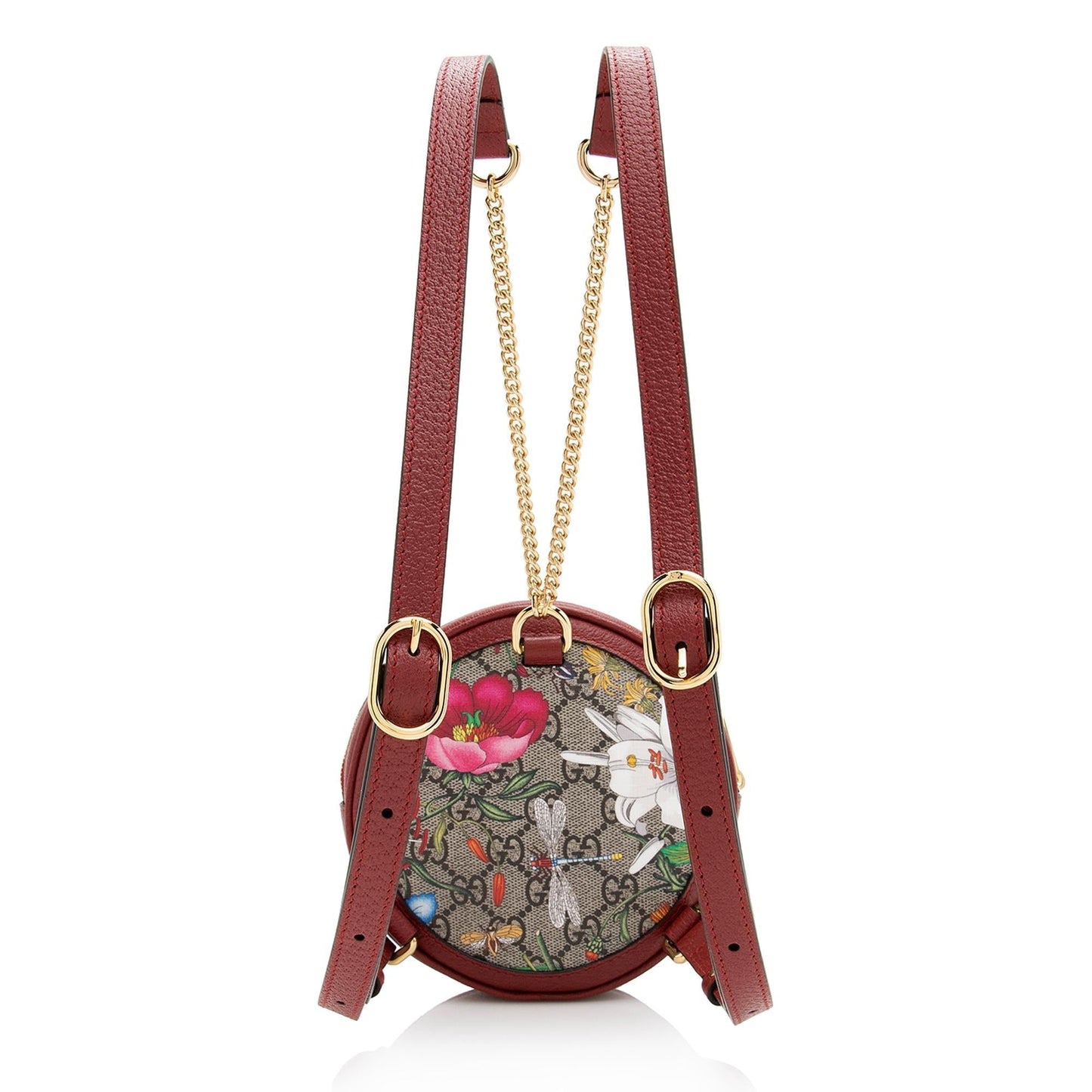 Gucci GG Supreme Flora Ophidia Round Mini Backpack (SHF-22738)