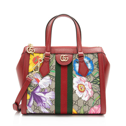 Gucci GG Supreme Flora Ophidia Small Tote (SHF-LuiJoi)