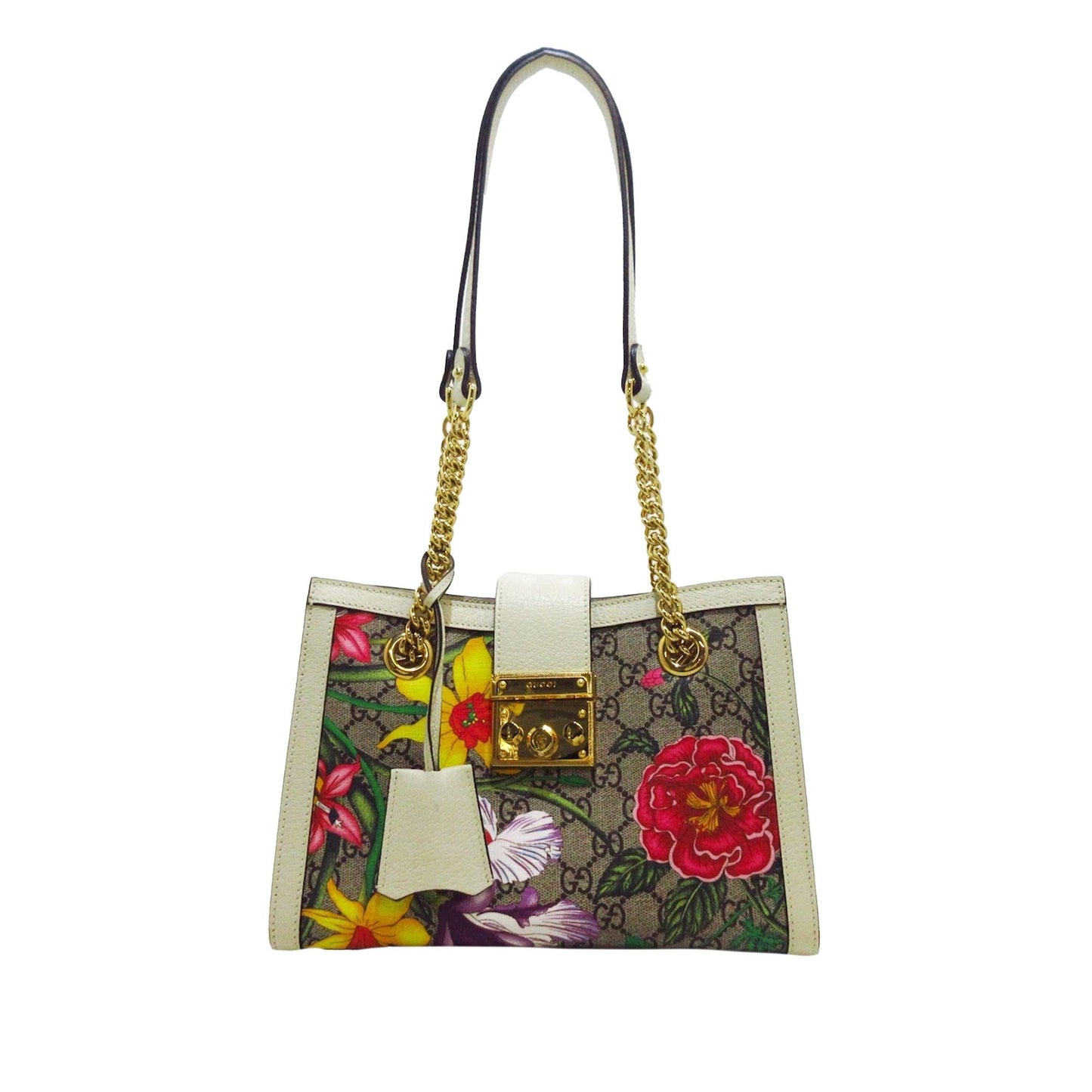 Gucci GG Supreme Flora Padlock Shoulder Bag (9mmWKN)