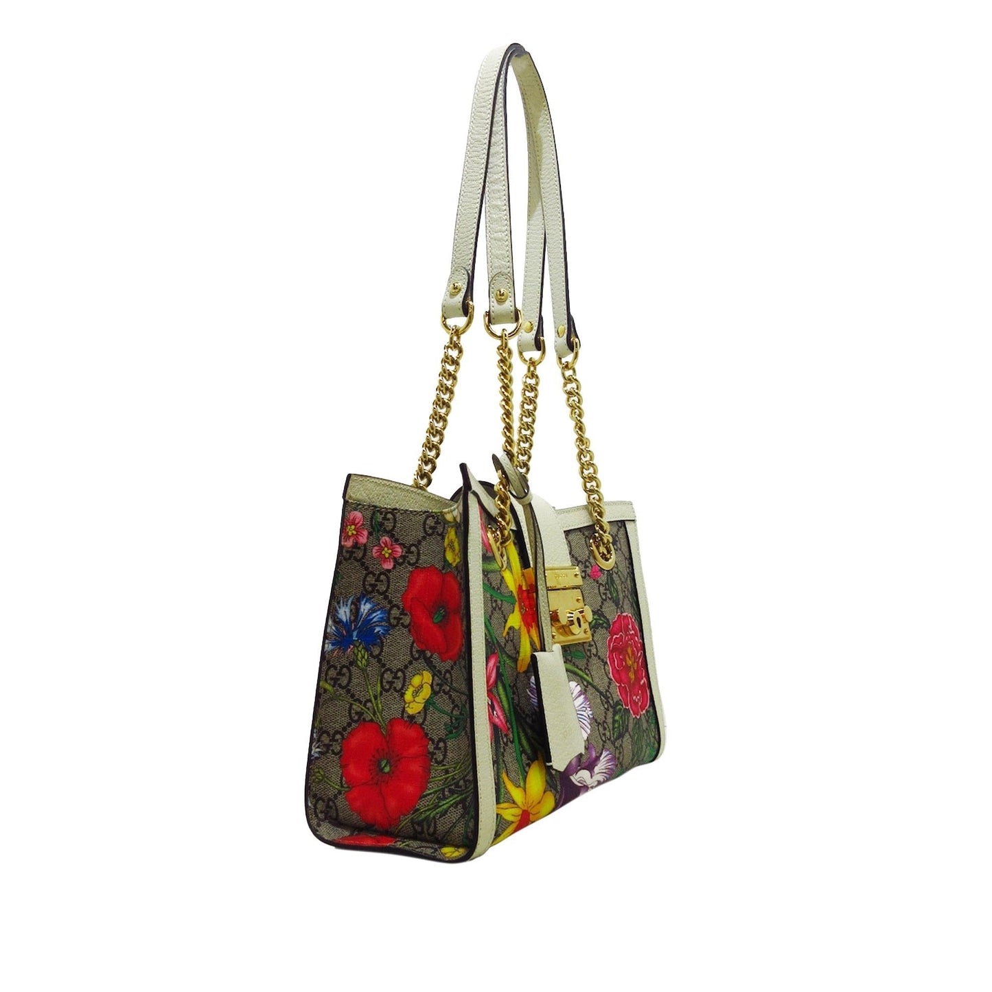 Gucci GG Supreme Flora Padlock Shoulder Bag (9mmWKN)