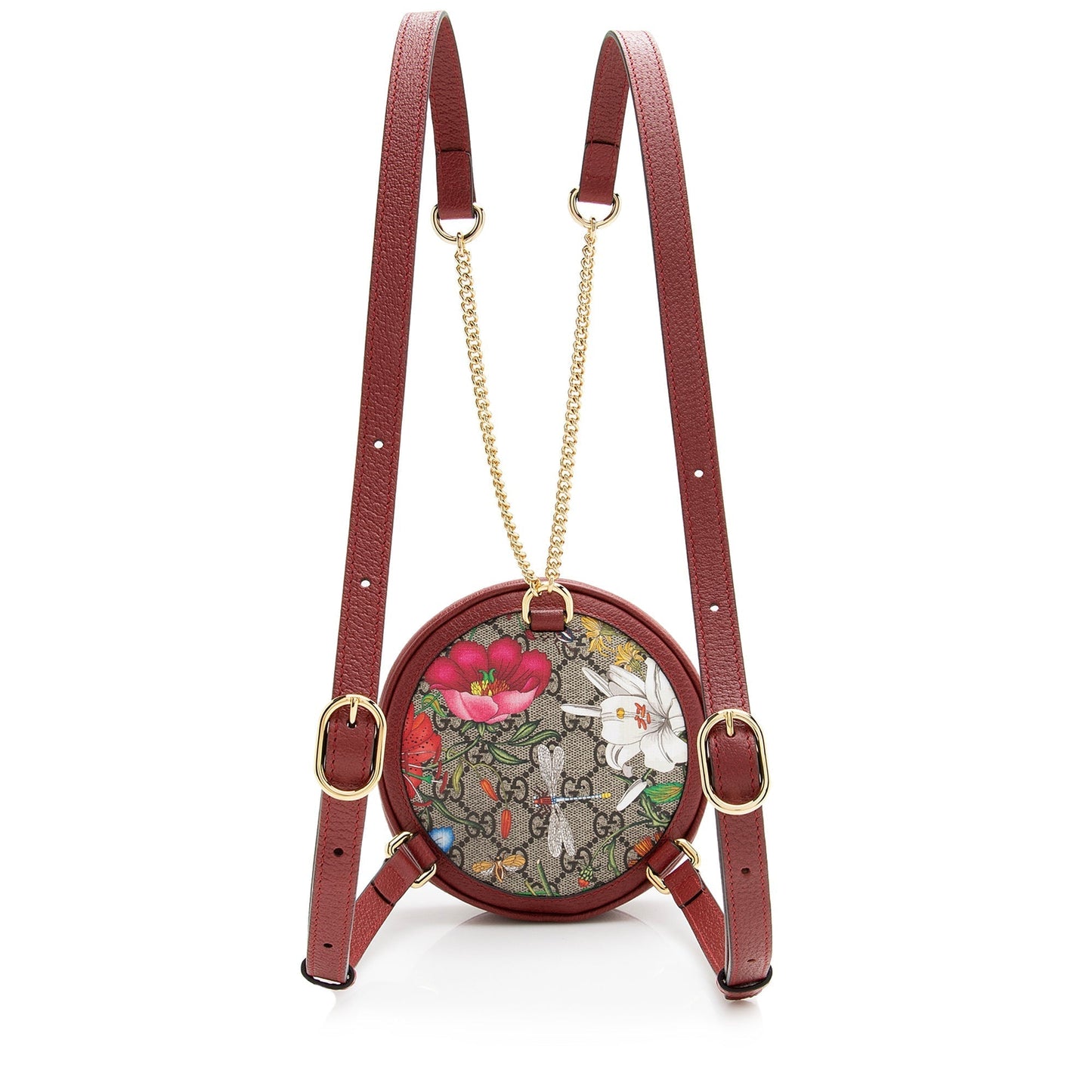 Gucci GG Supreme Flora Round Mini Backpack (SHF-22603)