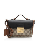 Gucci GG Supreme Leather Padlock Mini Crossbody (SHF-C1X2QZ)