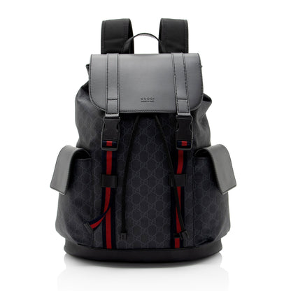 Gucci GG Supreme Medium Flap Backpack (SHF-NNj9Jx)