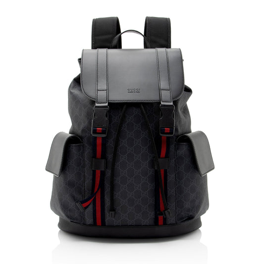 Gucci GG Supreme Medium Flap Backpack (SHF-NNj9Jx)