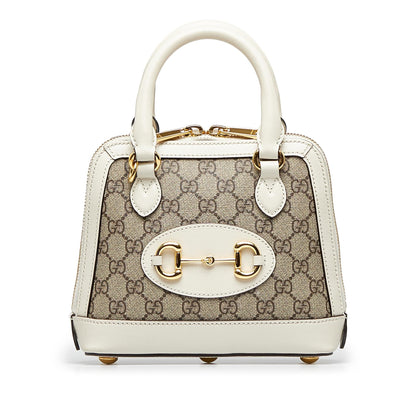 Gucci GG Supreme Mini Horsebit 1955 Satchel (Ah0ZmR)