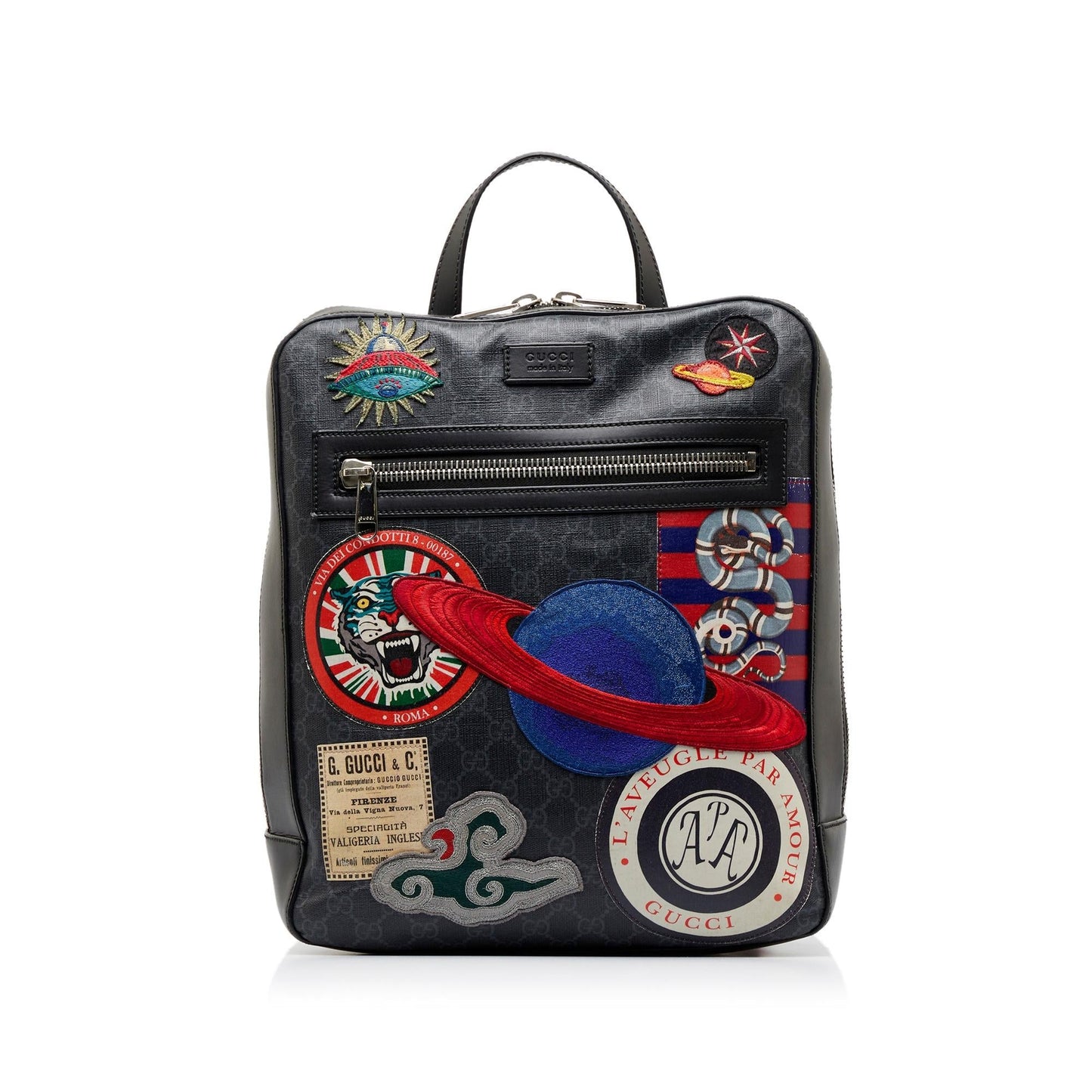 Gucci GG Supreme Night Courrier Backpack (jGbtSq)