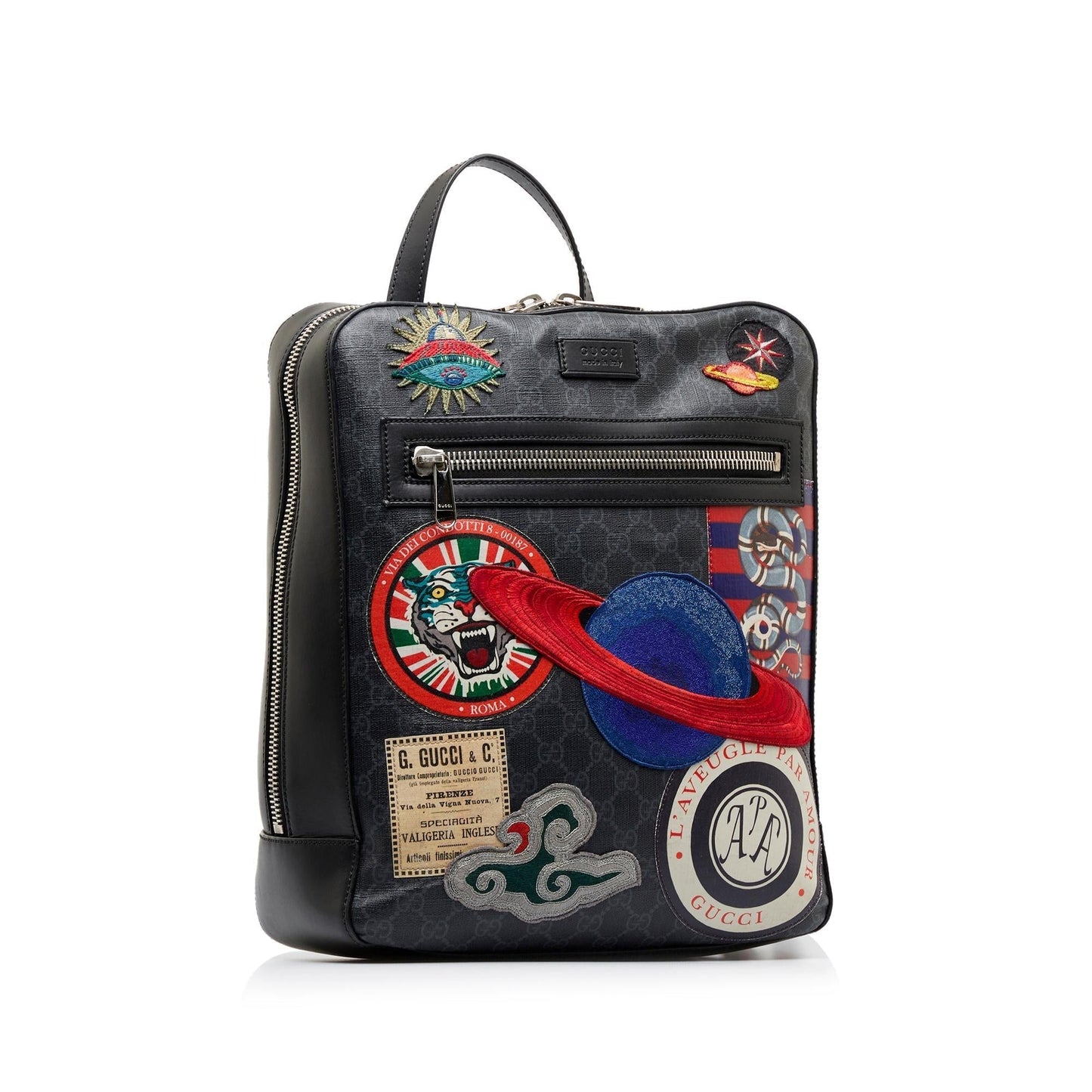 Gucci GG Supreme Night Courrier Backpack (jGbtSq)