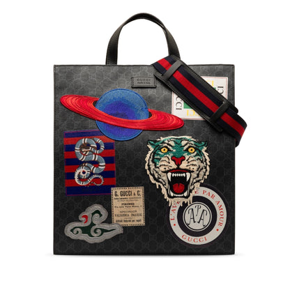 Gucci GG Supreme Night Courrier Vertical Satchel (7qGyMI)