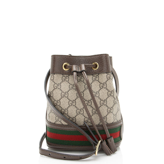 Gucci GG Supreme Ophidia Mini Bucket Bag (SHF-k7zhKJ)