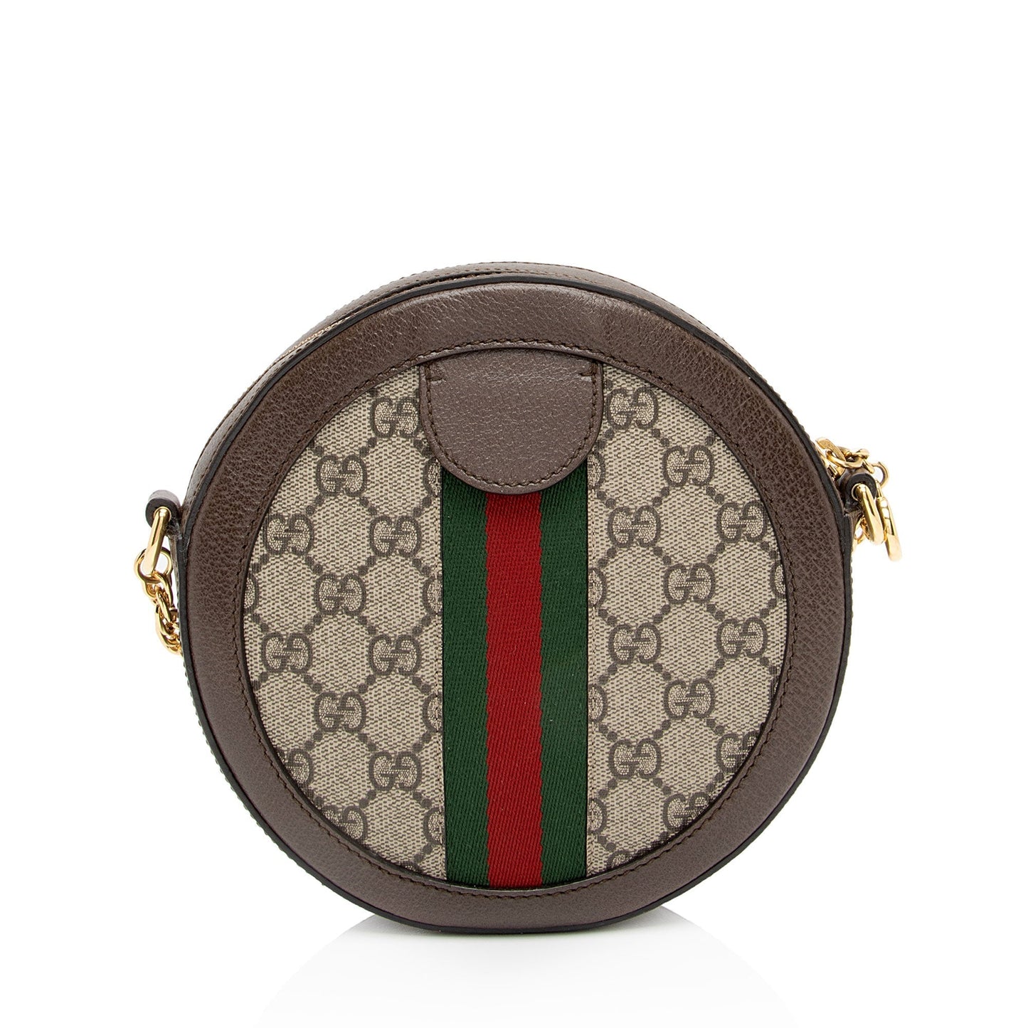 Gucci GG Supreme Ophidia Round Mini Shoulder Bag (SHF-WZsBel)