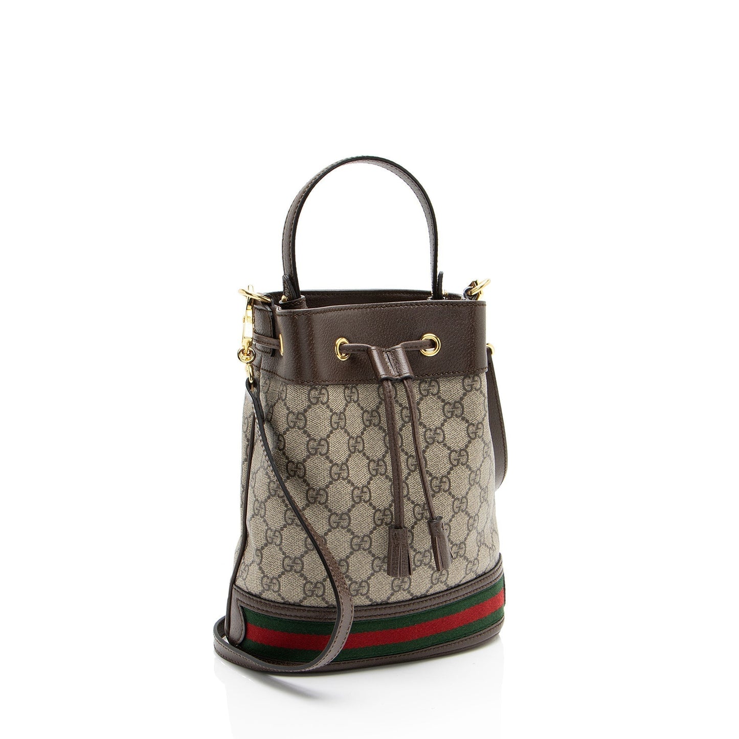 Gucci GG Supreme Ophidia Small Bucket Bag (SHF-3tXUhd)