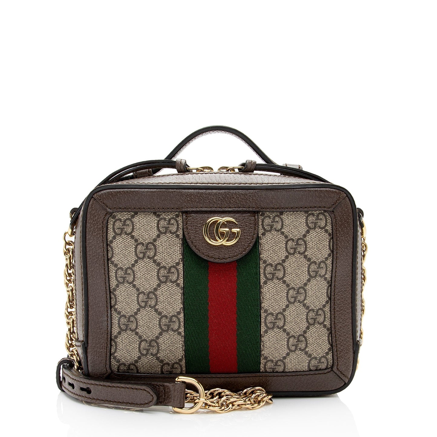 Gucci GG Supreme Ophidia Top Handle Mini Chain Shoulder Bag (SHF-bTGzbz)
