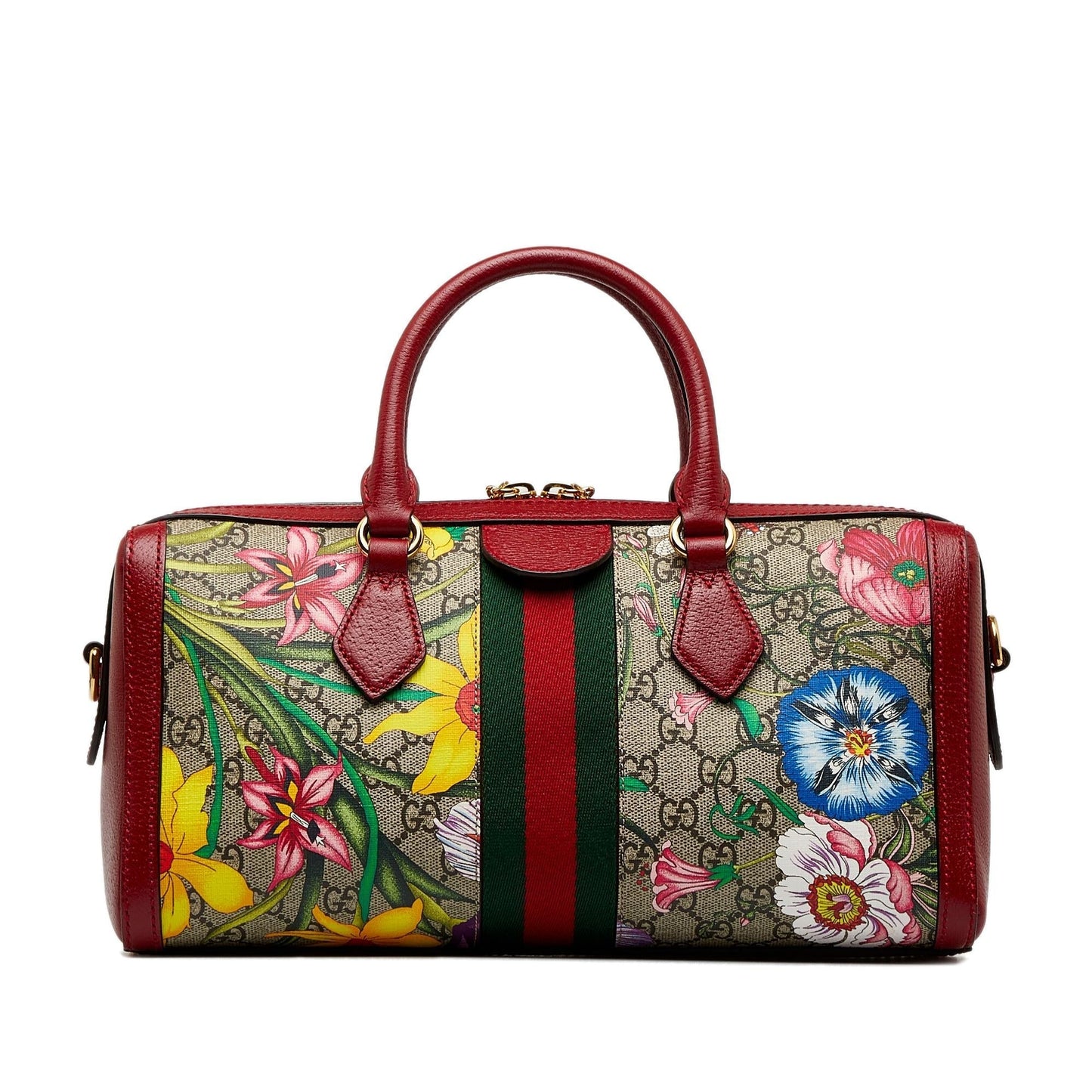 Gucci GG Supreme Ophidia Web Flora Satchel (DQ9HBO)
