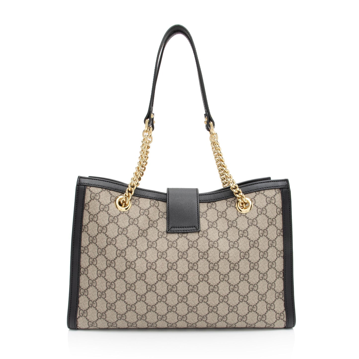 Gucci GG Supreme Padlock Chain Medium Shoulder Bag (SHF-HpZzJo)
