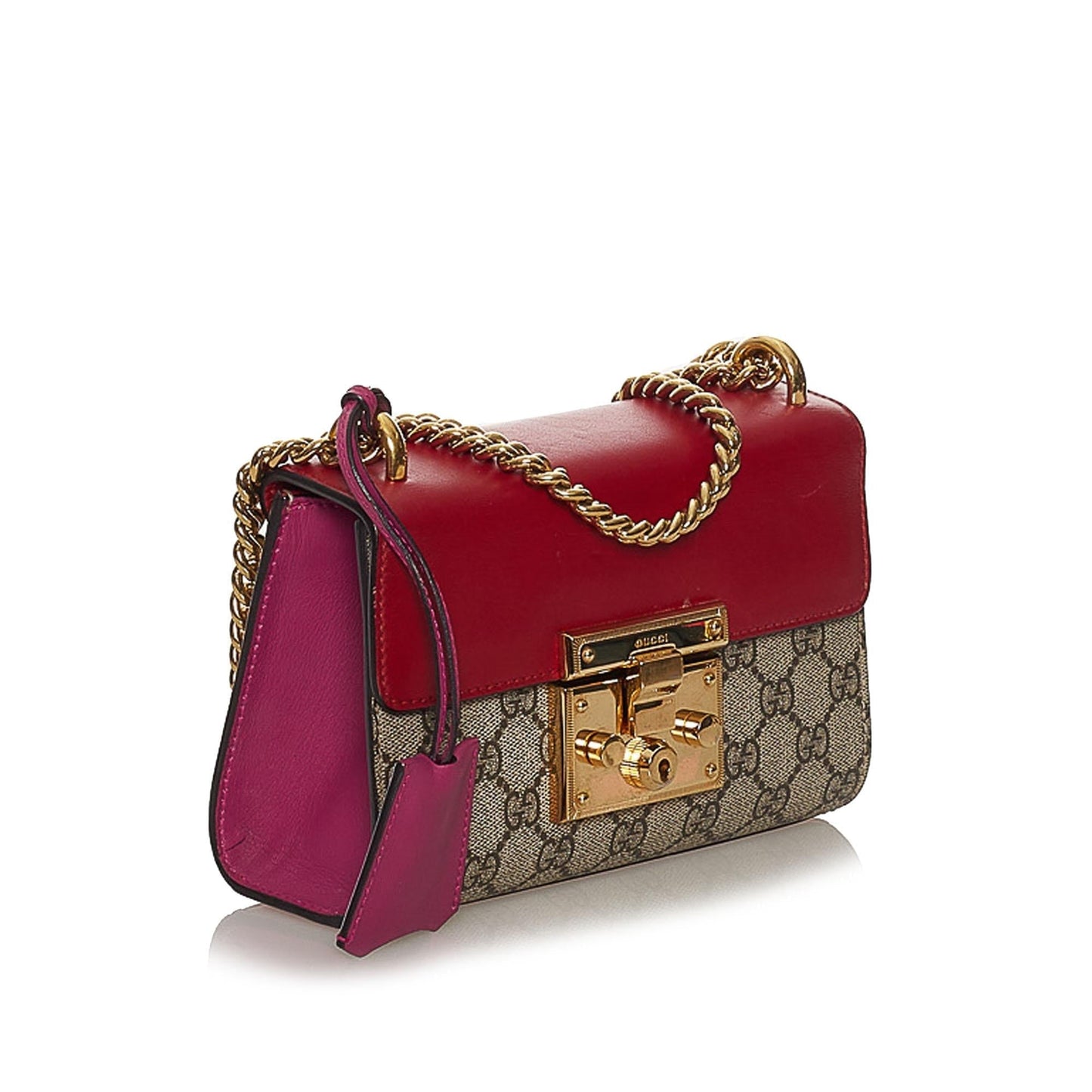 Gucci GG Supreme Padlock Crossbody Bag (34078)