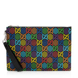 Gucci GG Supreme Psychedelic Zip Wristlet (SHF-20228)
