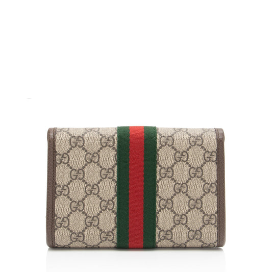 Gucci GG Supreme Rajah Slim Mini Flap Bag (SHF-mFDQig)