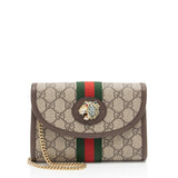 Gucci GG Supreme Rajah Slim Mini Flap Bag (SHF-mFDQig)