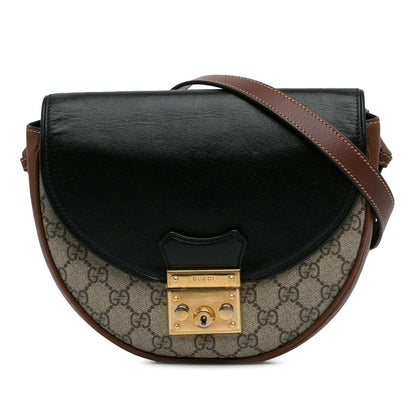Gucci GG Supreme Saddle Padlock Crossbody Bag (BUWgu6)