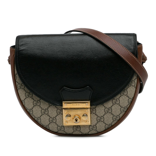 Gucci GG Supreme Saddle Padlock Crossbody Bag (BUWgu6)