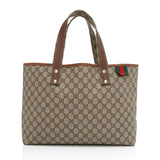 Gucci GG Supreme Signature Web Loop Medium Tote (SHF-ll8U5X)