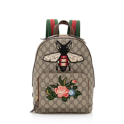 Gucci GG Supreme Souvenir Garden Bee Flower Backpack (SHF-21666)