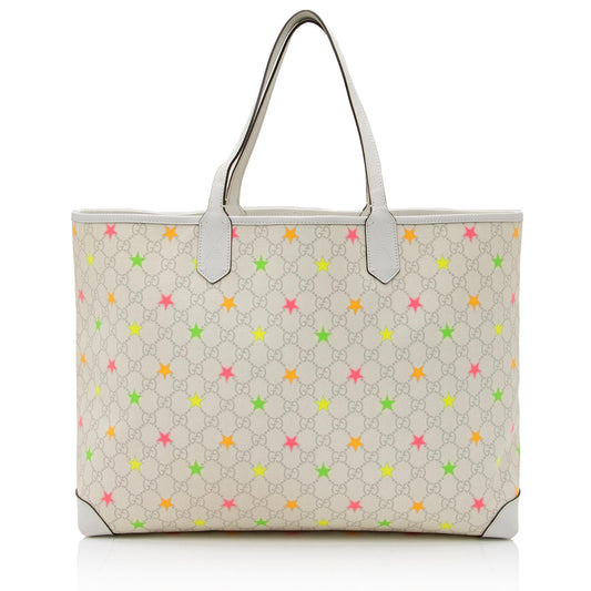 Gucci GG Supreme Stars Large Tote (SHF-23264)