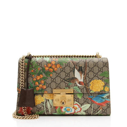 Gucci GG Supreme Tian Padlock Shoulder Bag (SHF-DYWYrW)