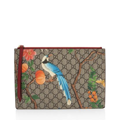Gucci GG Supreme Tian Zip Pouch (SHF-XEvyZB)