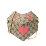 Gucci GG Supreme Valentines Day Heart Chain Bag (fLEeKq)
