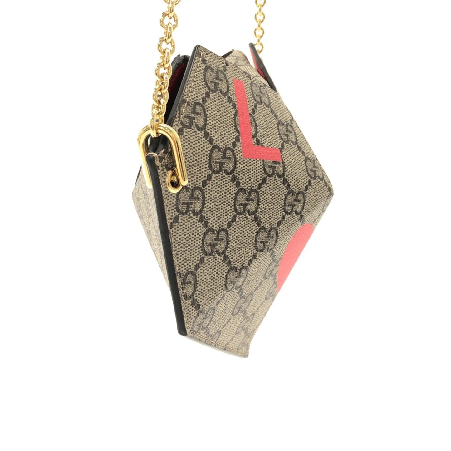 Gucci GG Supreme Valentines Day Heart Chain Bag (fLEeKq)