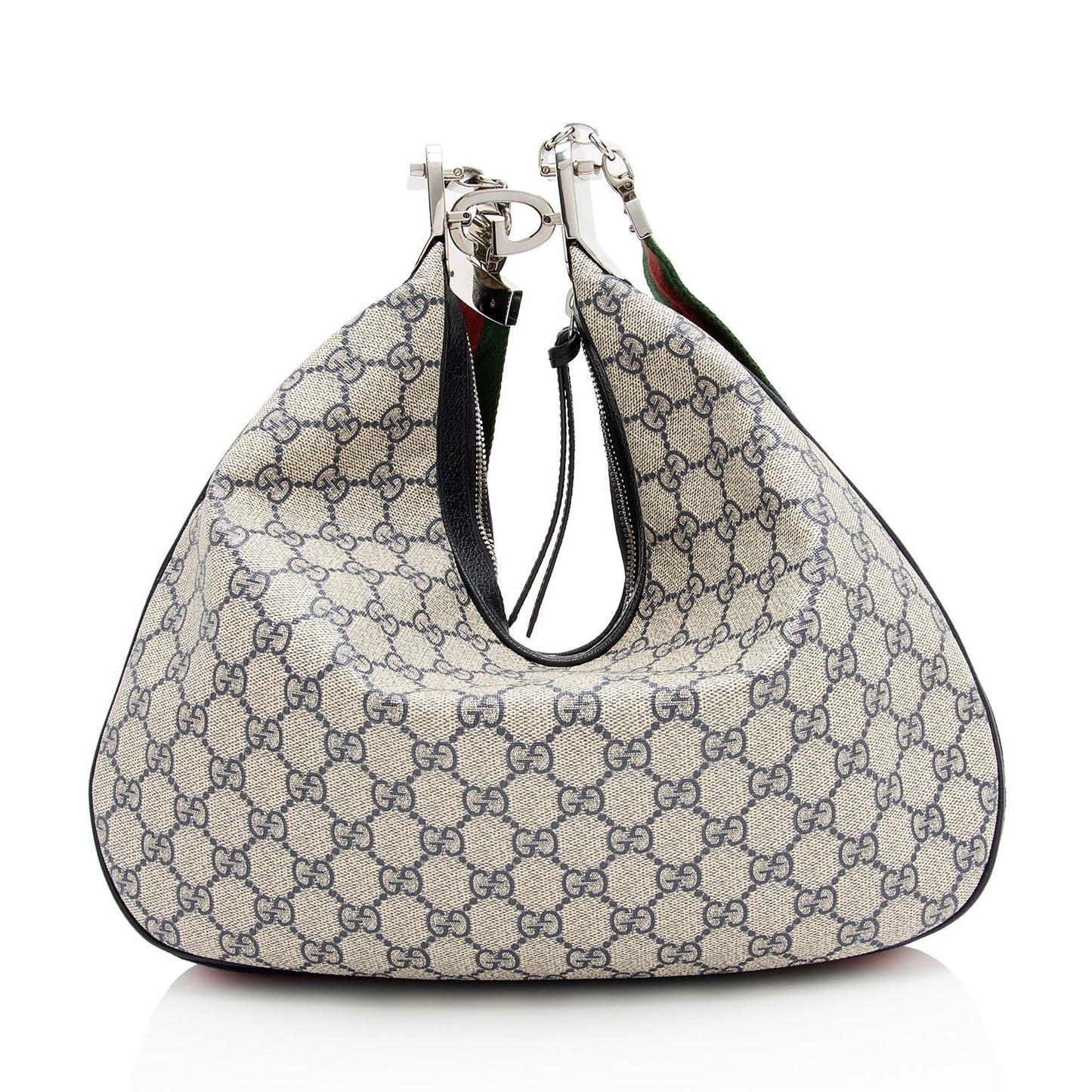 Gucci GG Supreme Web Attache Large Shoulder Bag