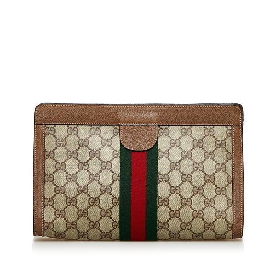Gucci GG Supreme Web Clutch (F7DfRY)
