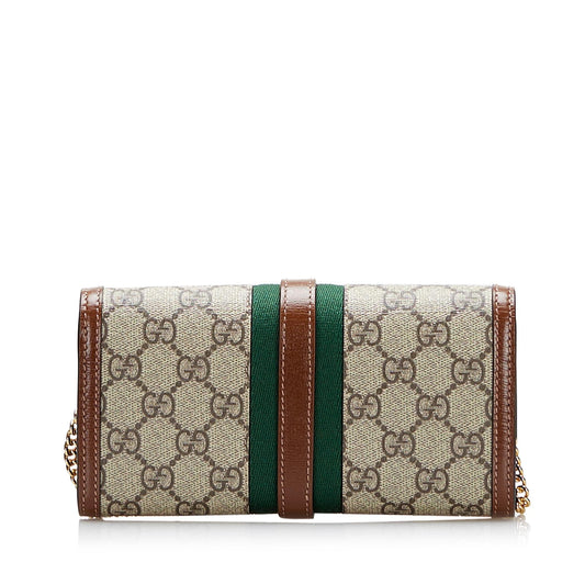 Gucci GG Supreme Web Jackie 1961 Wallet On Chain (8j7oXh)