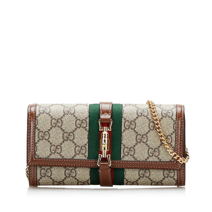Gucci GG Supreme Web Jackie 1961 Wallet On Chain (8j7oXh)