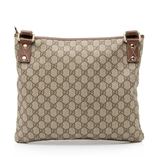 Gucci GG Supreme Web Loop Flat Messenger Bag (SHF-23803)