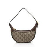 Gucci GG Supreme Web Ophidia Half Moon Mini Hobo (SHF-F30bq3)
