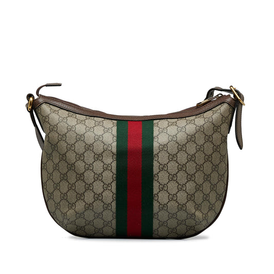 Gucci GG Supreme Web Ophidia Half Moon Crossbody (fSV2pz)