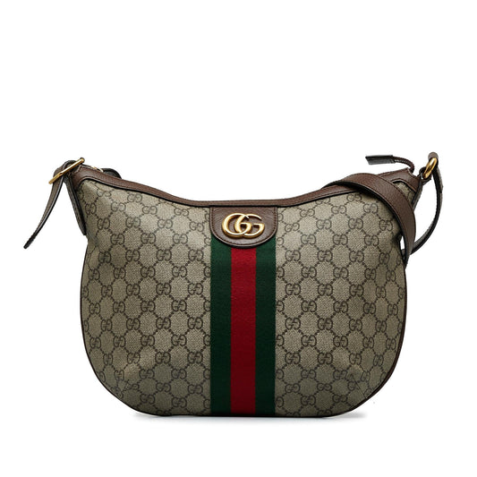 Gucci GG Supreme Web Ophidia Half Moon Crossbody (fSV2pz)