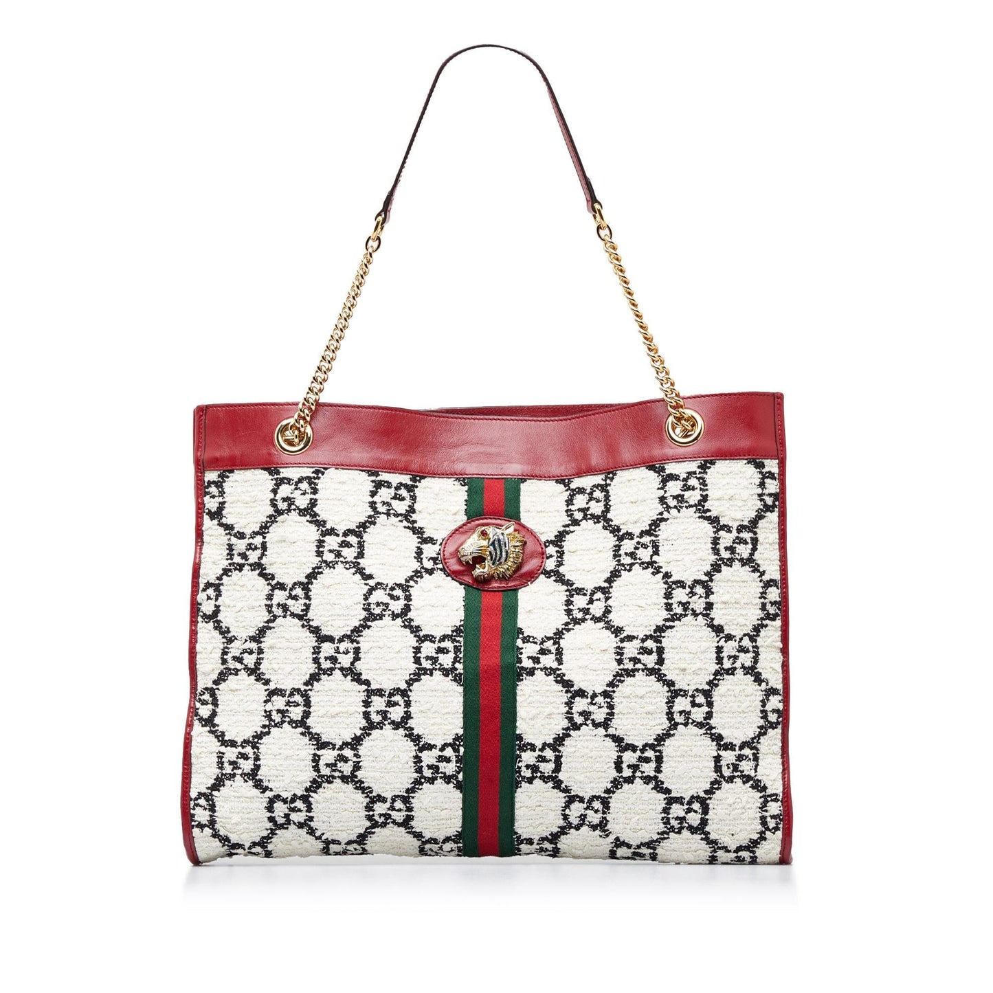 Gucci GG Tweed Rajah Web Tote (P1EybE)