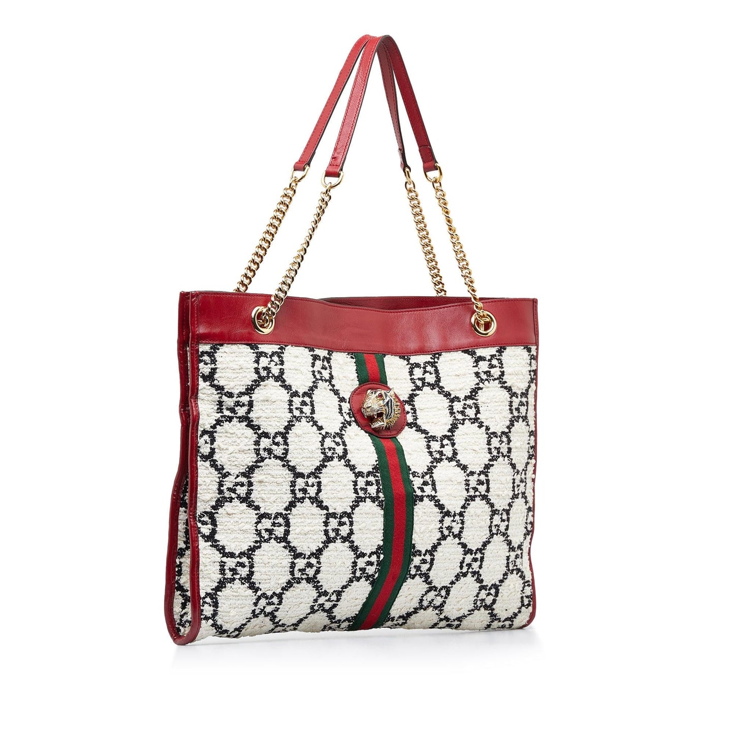 Gucci GG Tweed Rajah Web Tote (P1EybE)