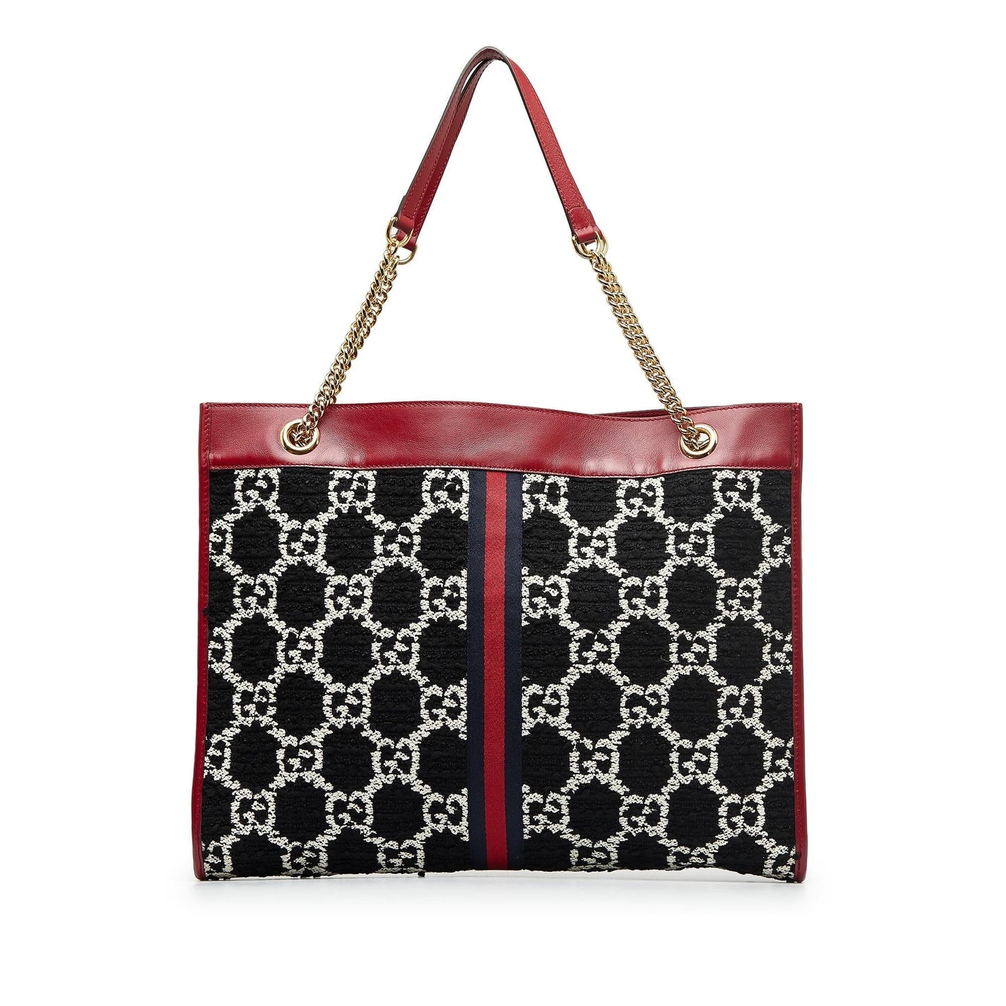 Gucci GG Tweed Rajah Web Tote (skW4za)