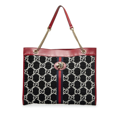 Gucci GG Tweed Rajah Web Tote (skW4za)