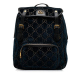 Gucci GG Velvet Double Buckle Backpack (ew8ThP)