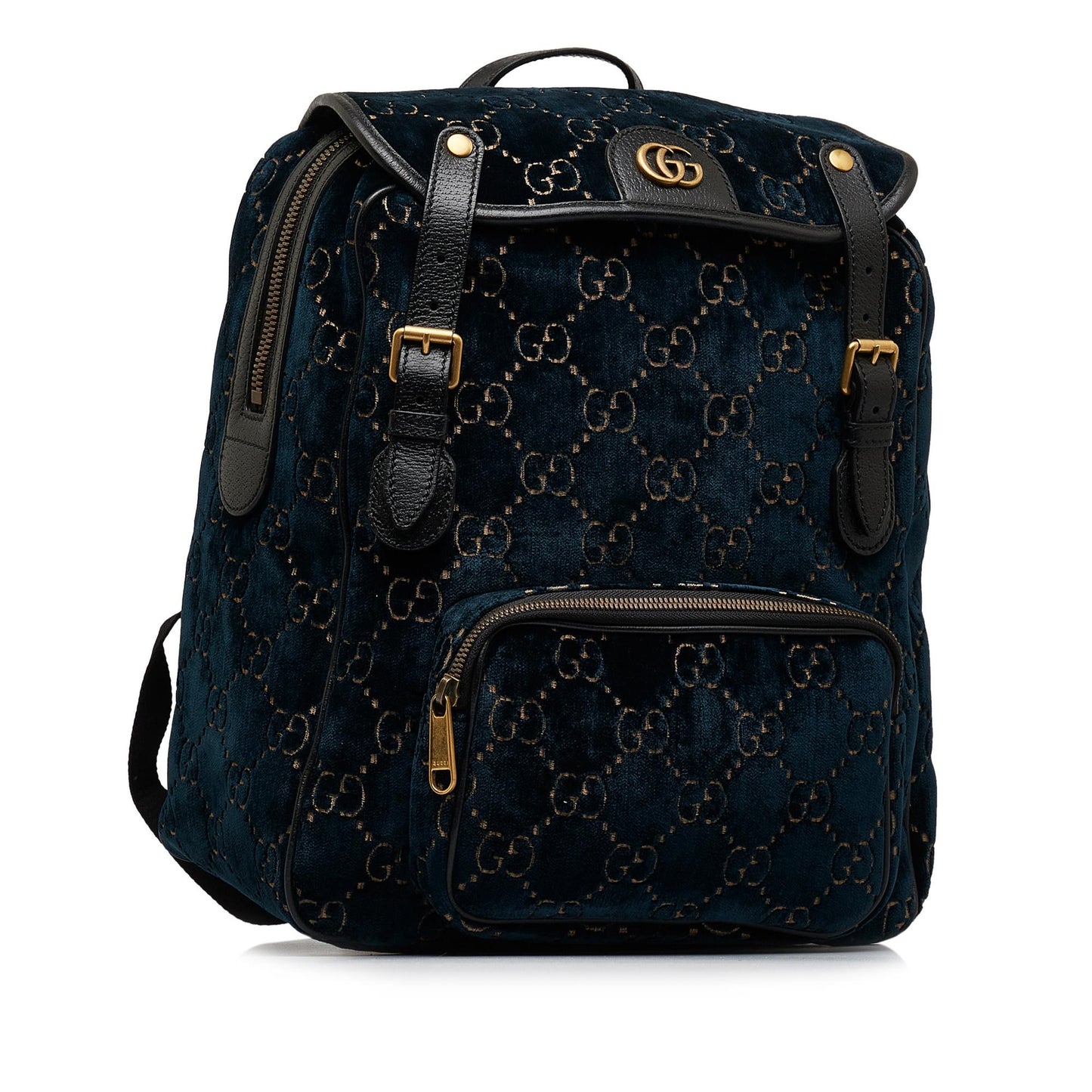 Gucci GG Velvet Double Buckle Backpack (ew8ThP)