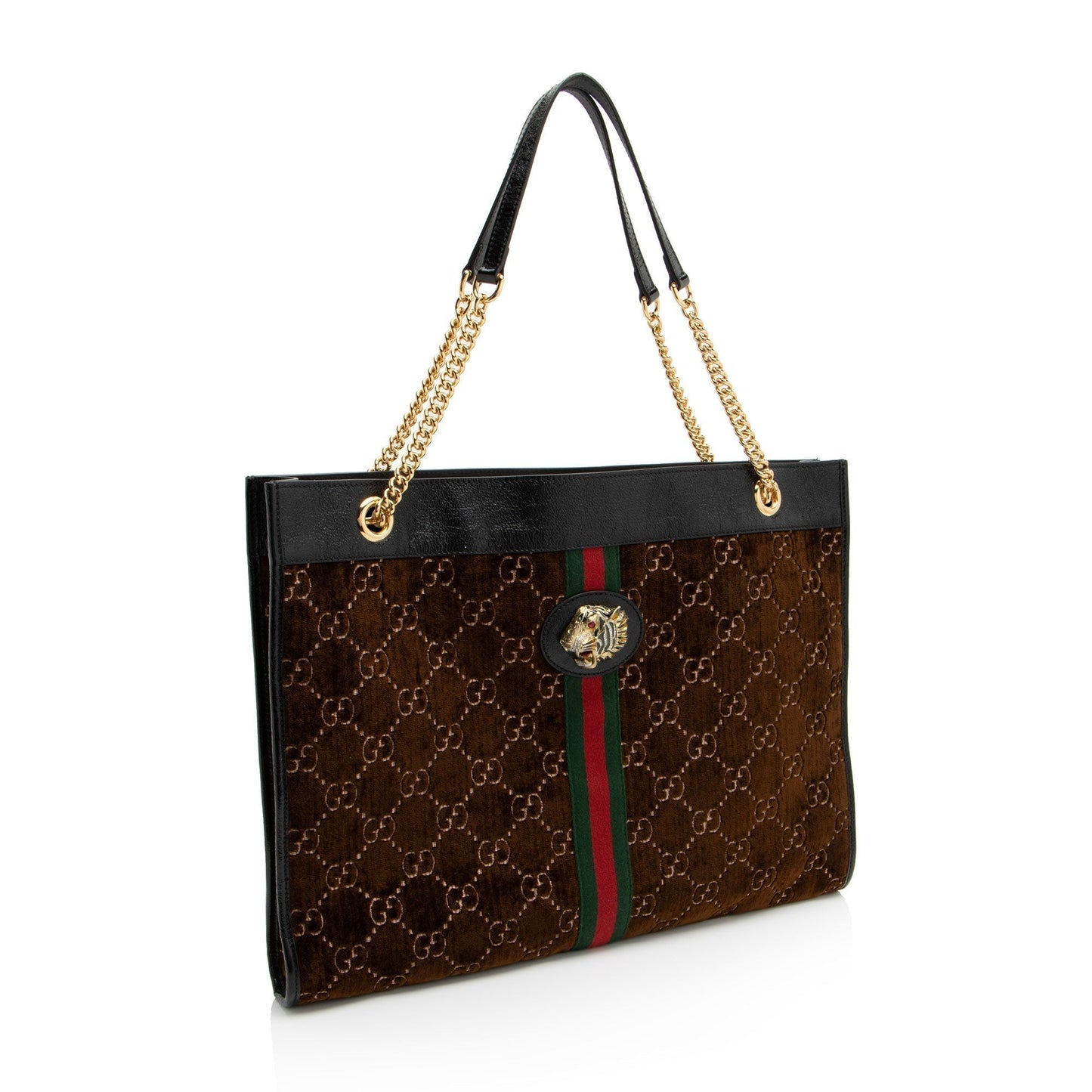 Gucci GG Velvet Rajah Large Tote (SHF-n1PHcG)
