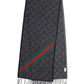 GUCCI GG SUPREME WEB WOOL CASHMERE  BLEND SCARF